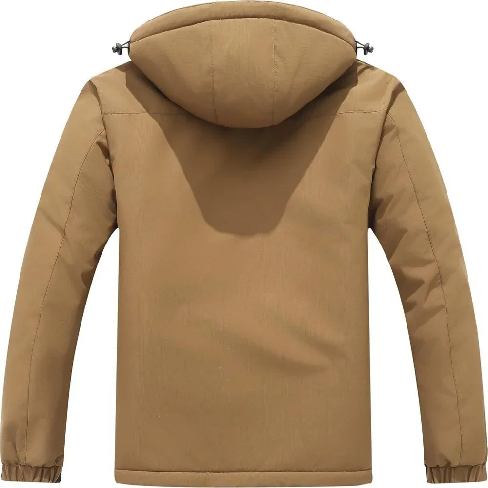 Men's Mountain Ski Jacket Winter Snow Coats Waterproof Warm Fleece Lining Jacket